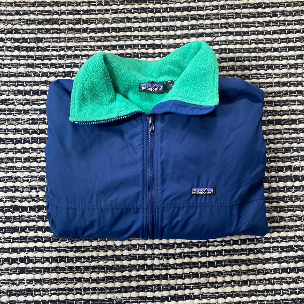 🌿Patagonia Vintage Mens Full Zip Fleece Lined Collared Bomber Jacket M